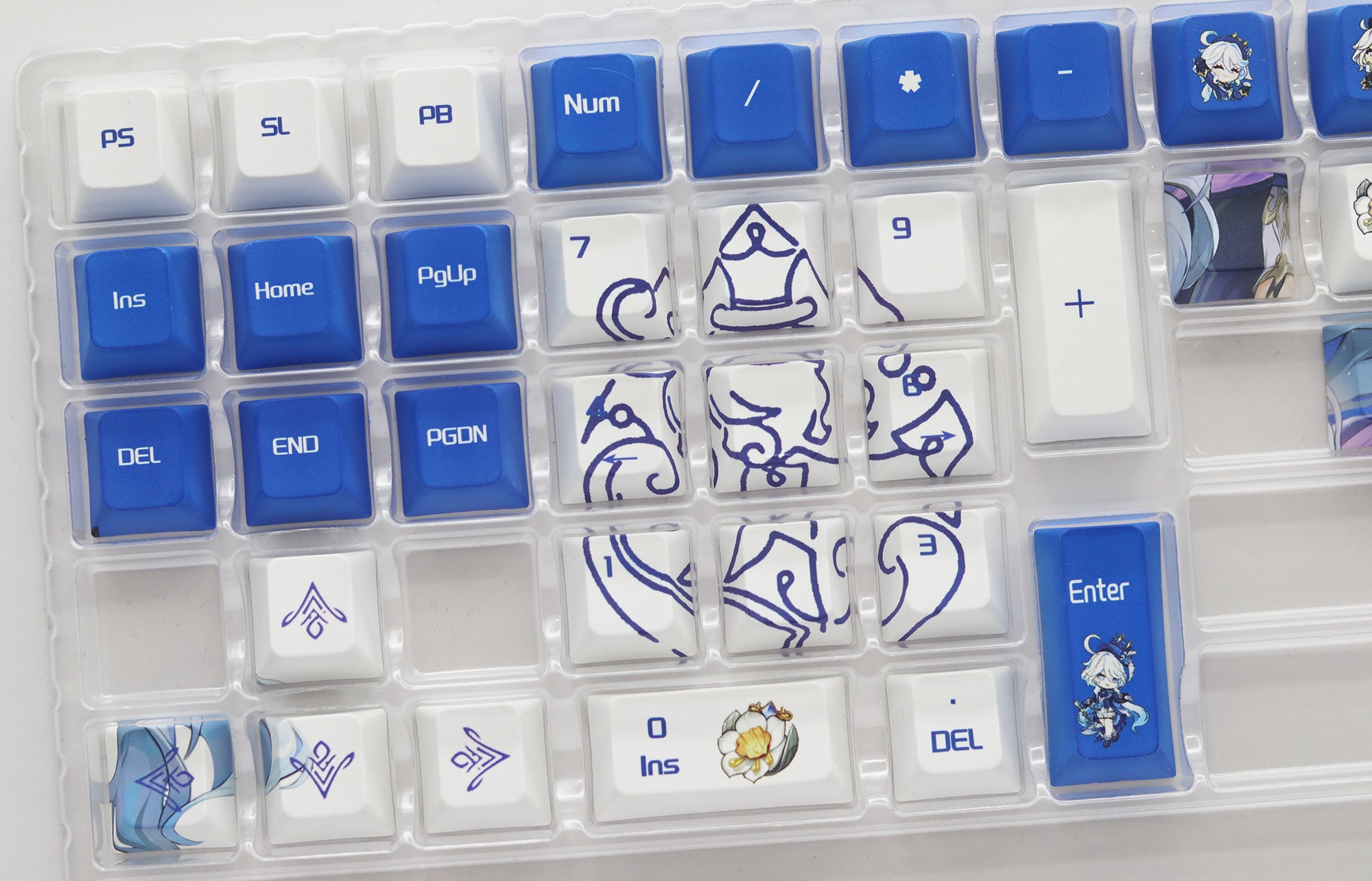 Glacier Genshin Impact Keycaps Set