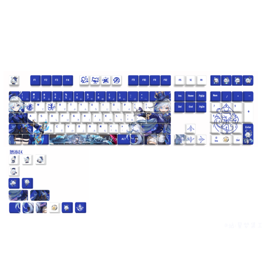 Glacier Genshin Impact Keycaps Set