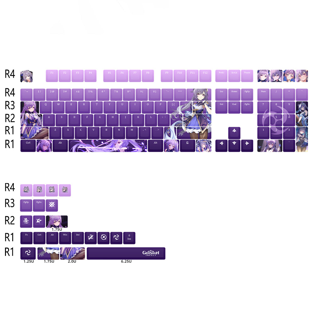 Glacier Genshin Impact Keycaps Set