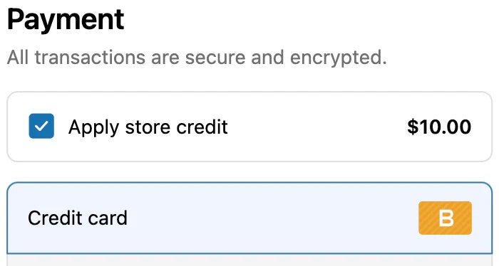 Use your Store Credits