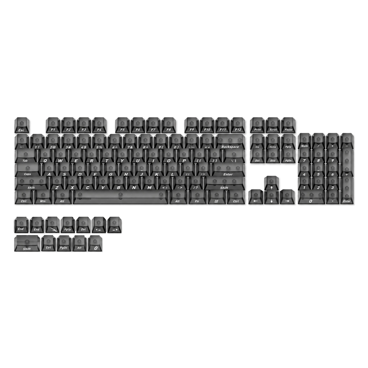 Glacier Frosted Crystal Keycaps Set