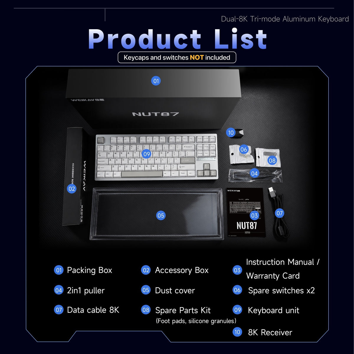 Weikav NUT87 Keyboard Kit