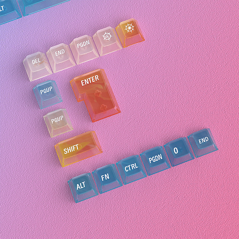 Glacier Colorful Mist Keycaps Set