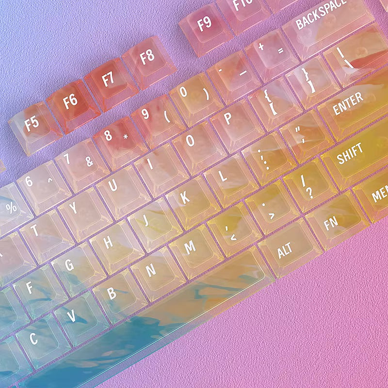 Glacier Colorful Mist Keycaps Set