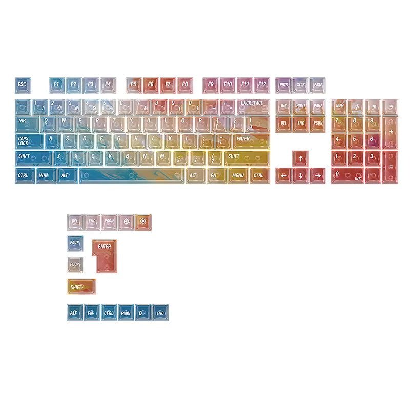 Glacier Colorful Mist Keycaps Set