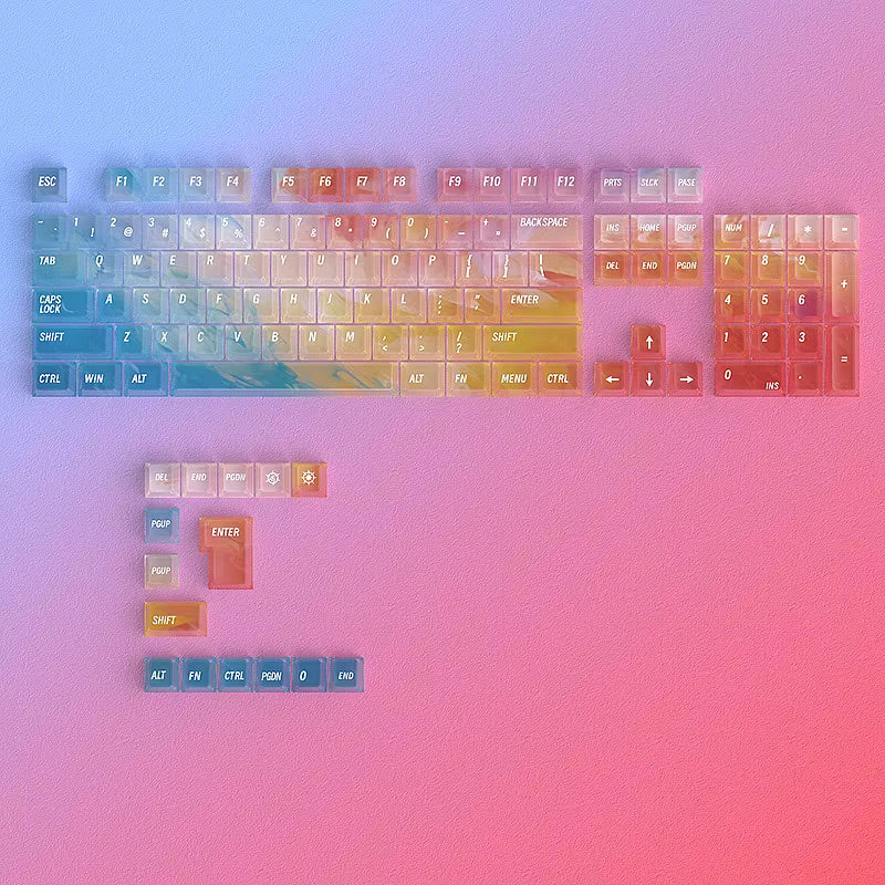 Glacier Colorful Mist Keycaps Set