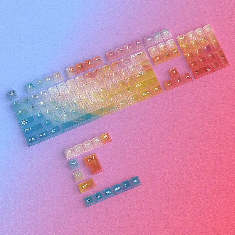 Glacier Colorful Mist Keycaps Set