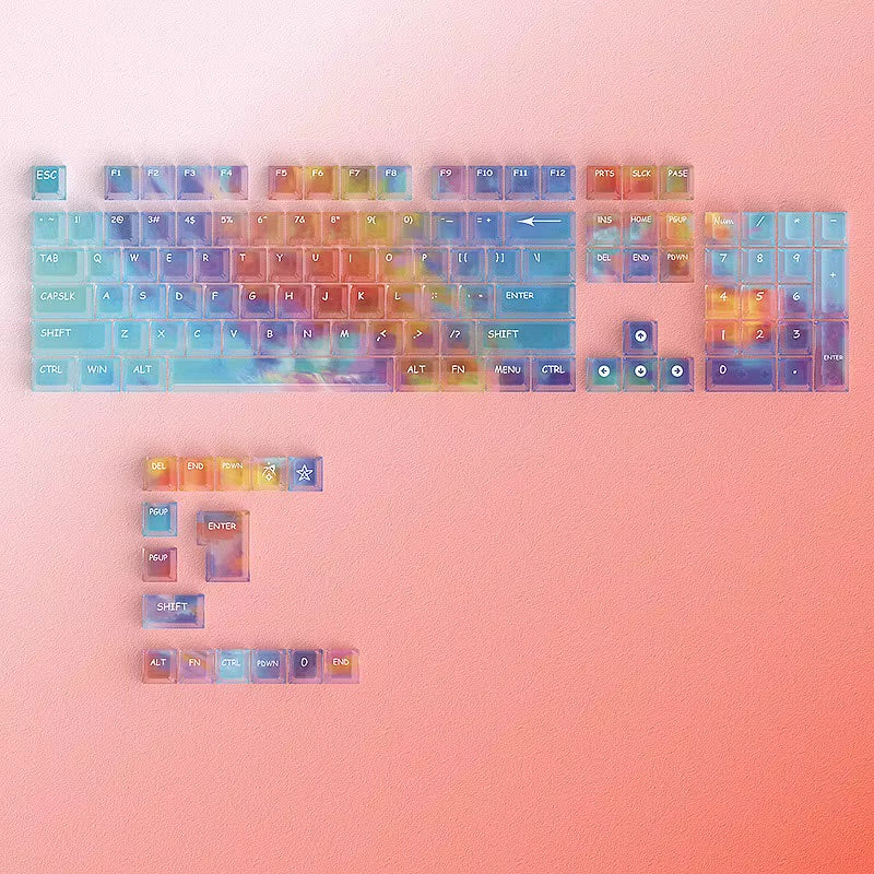 Glacier Colorful Mist Keycaps Set