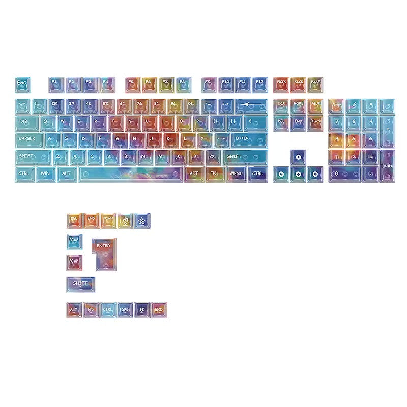 Glacier Colorful Mist Keycaps Set