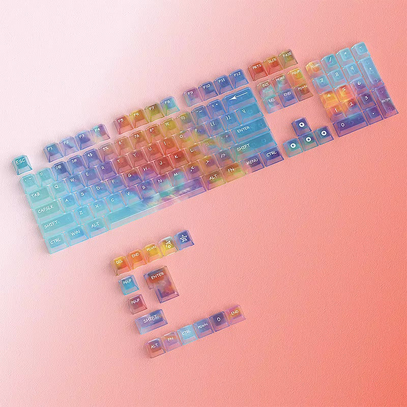 Glacier Colorful Mist Keycaps Set