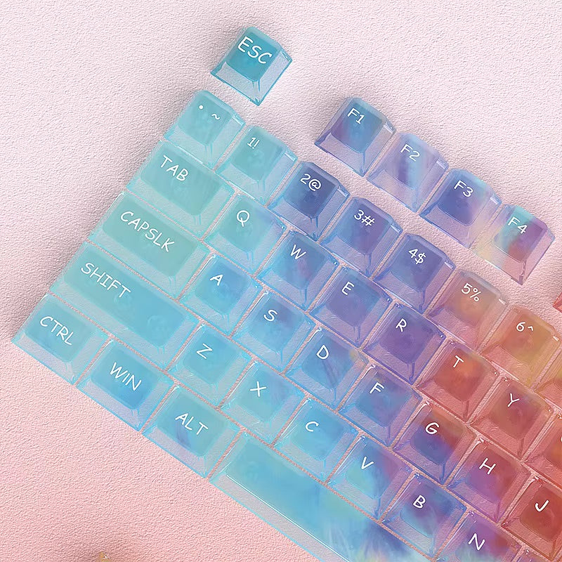 Glacier Colorful Mist Keycaps Set