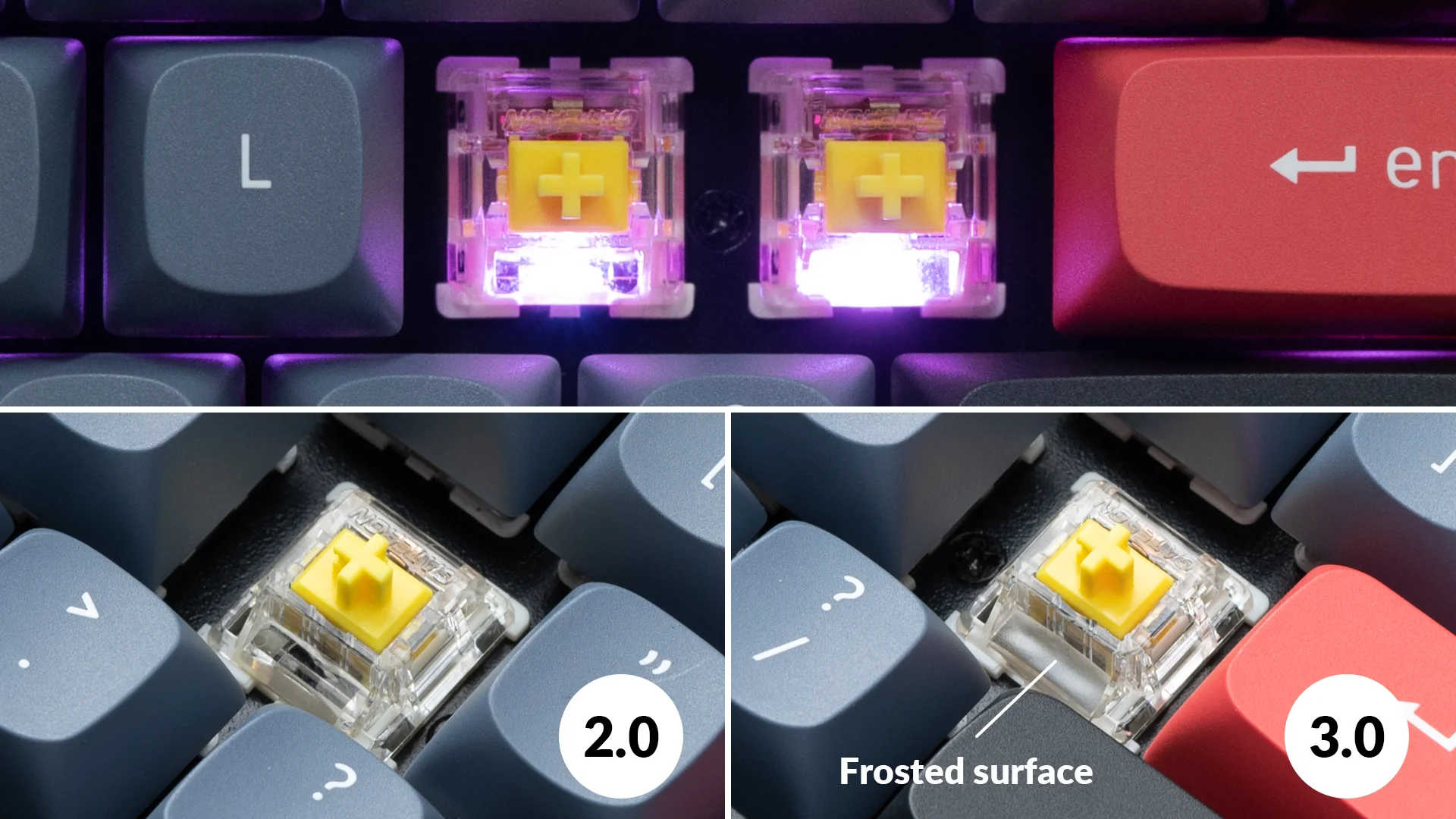 Glacier Gateron G Pro 3.0 Switches Set with Key Switches/Caps Puller Included-