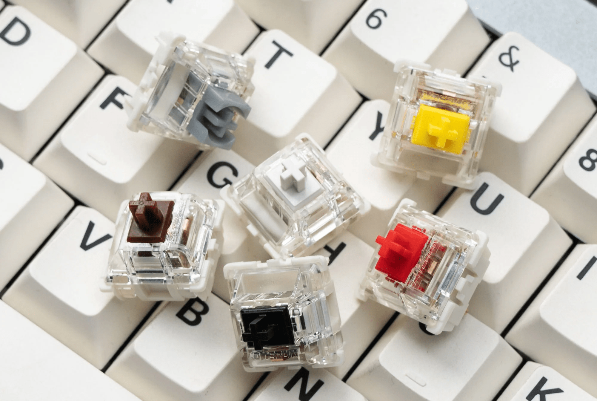 Glacier Gateron G Pro 3.0 Switches Set with Key Switches/Caps Puller Included-