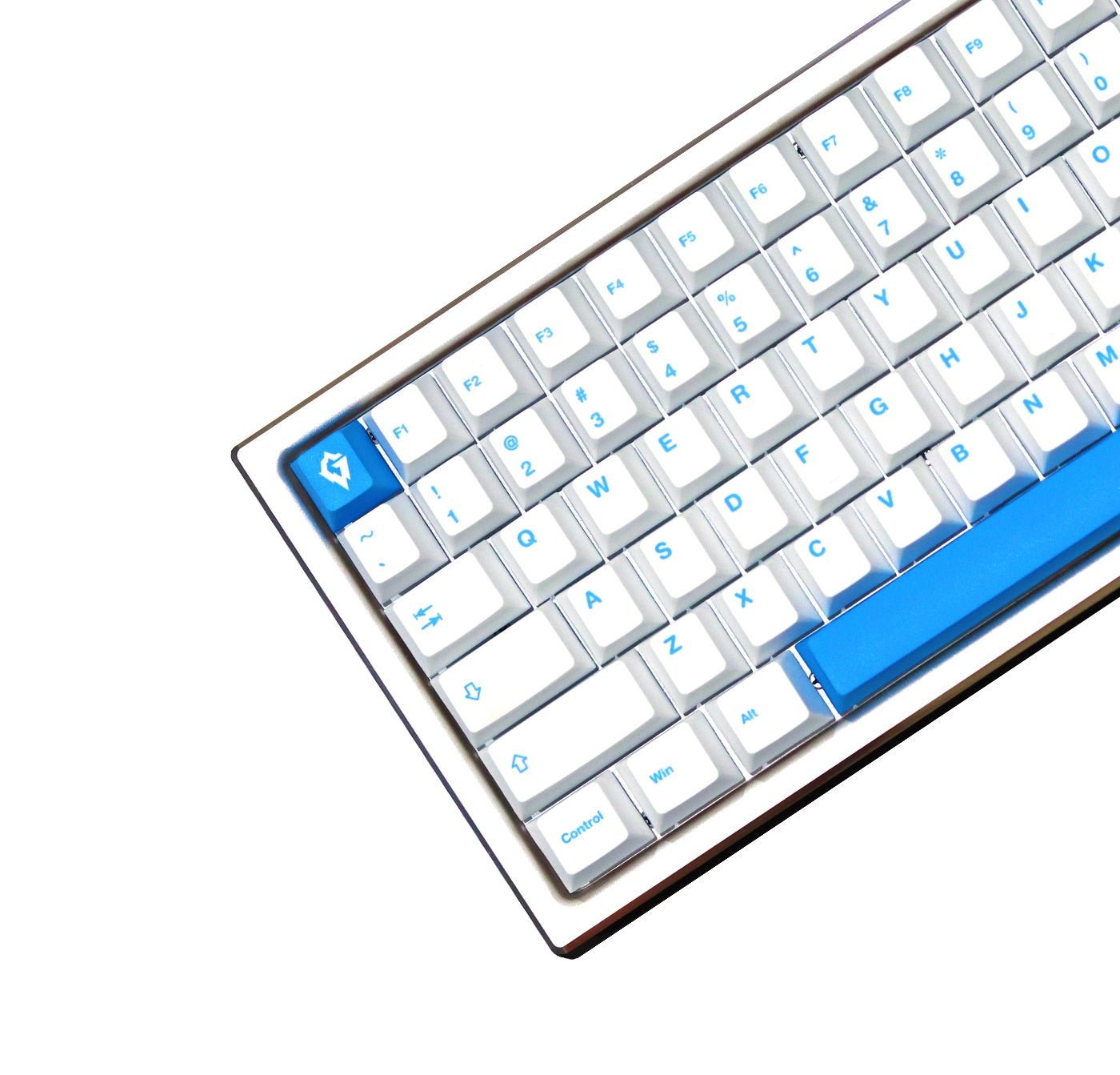 Glacier Blue PBT Cherry Profile Keycaps Set-White/Blue-