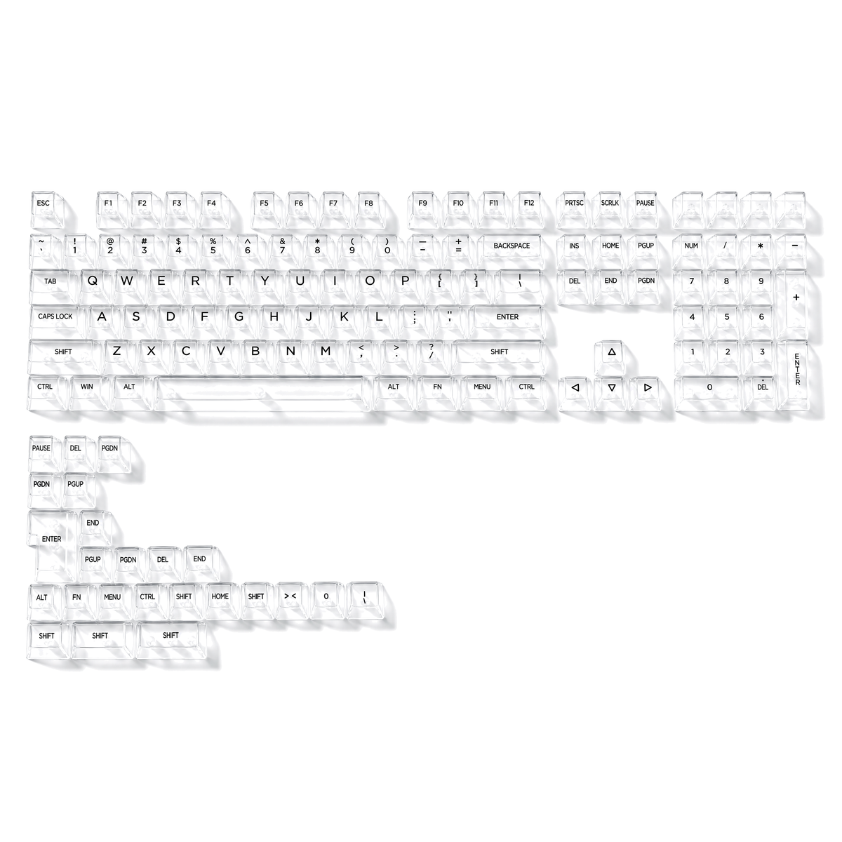 Glacier Clear Keycaps Set