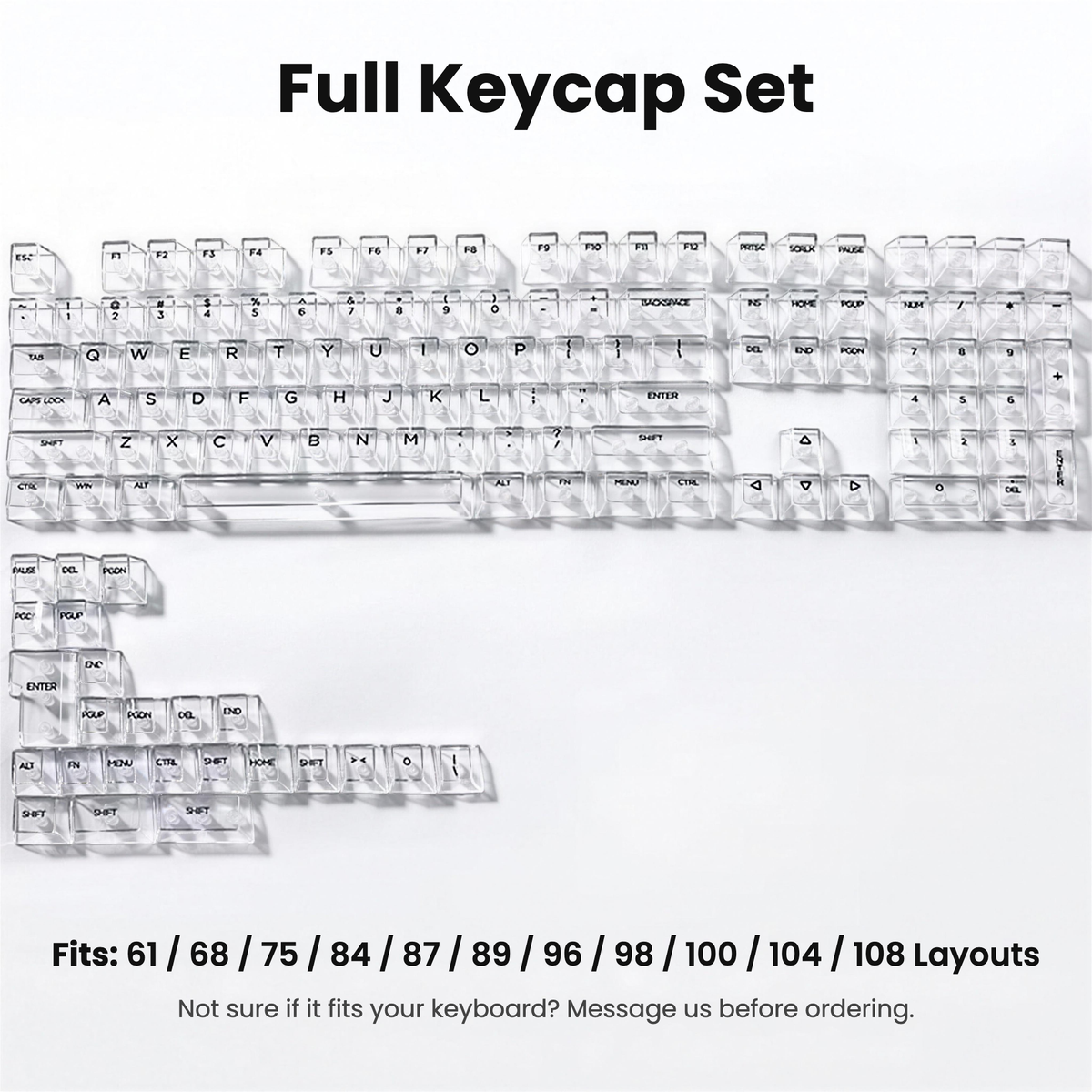Glacier Clear Keycaps Set