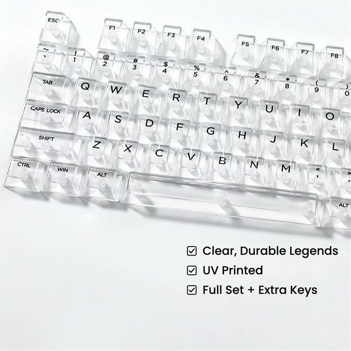 Glacier Clear Keycaps Set