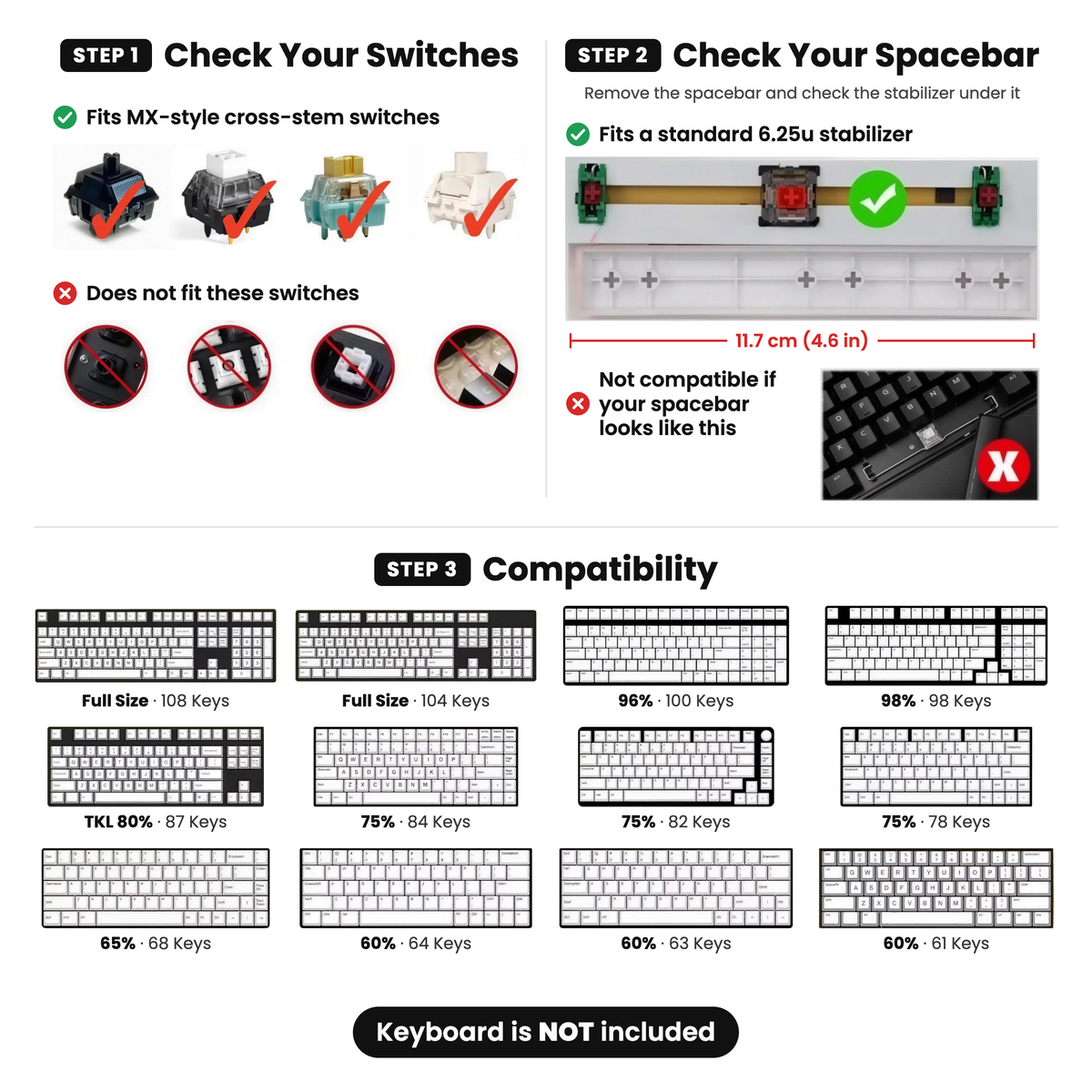 Glacier Comic Keycaps Set