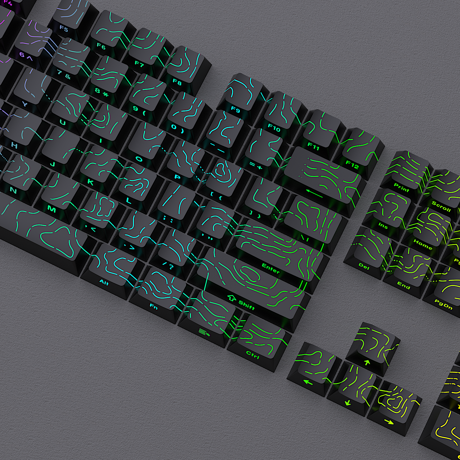 Glacier Contour Lines Keycaps - Thumbnail 5