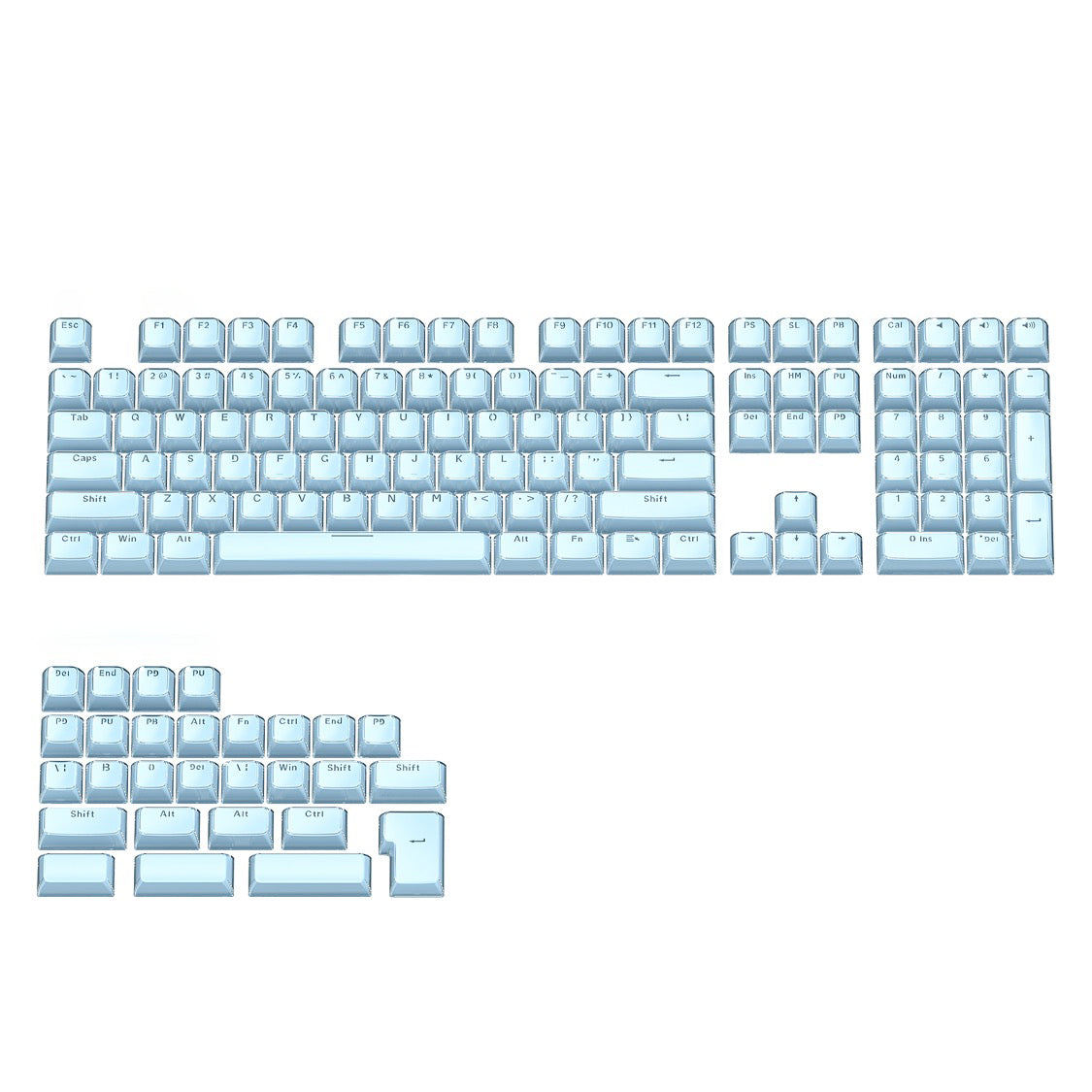 Glacier Crystal Jelly Keycaps Set