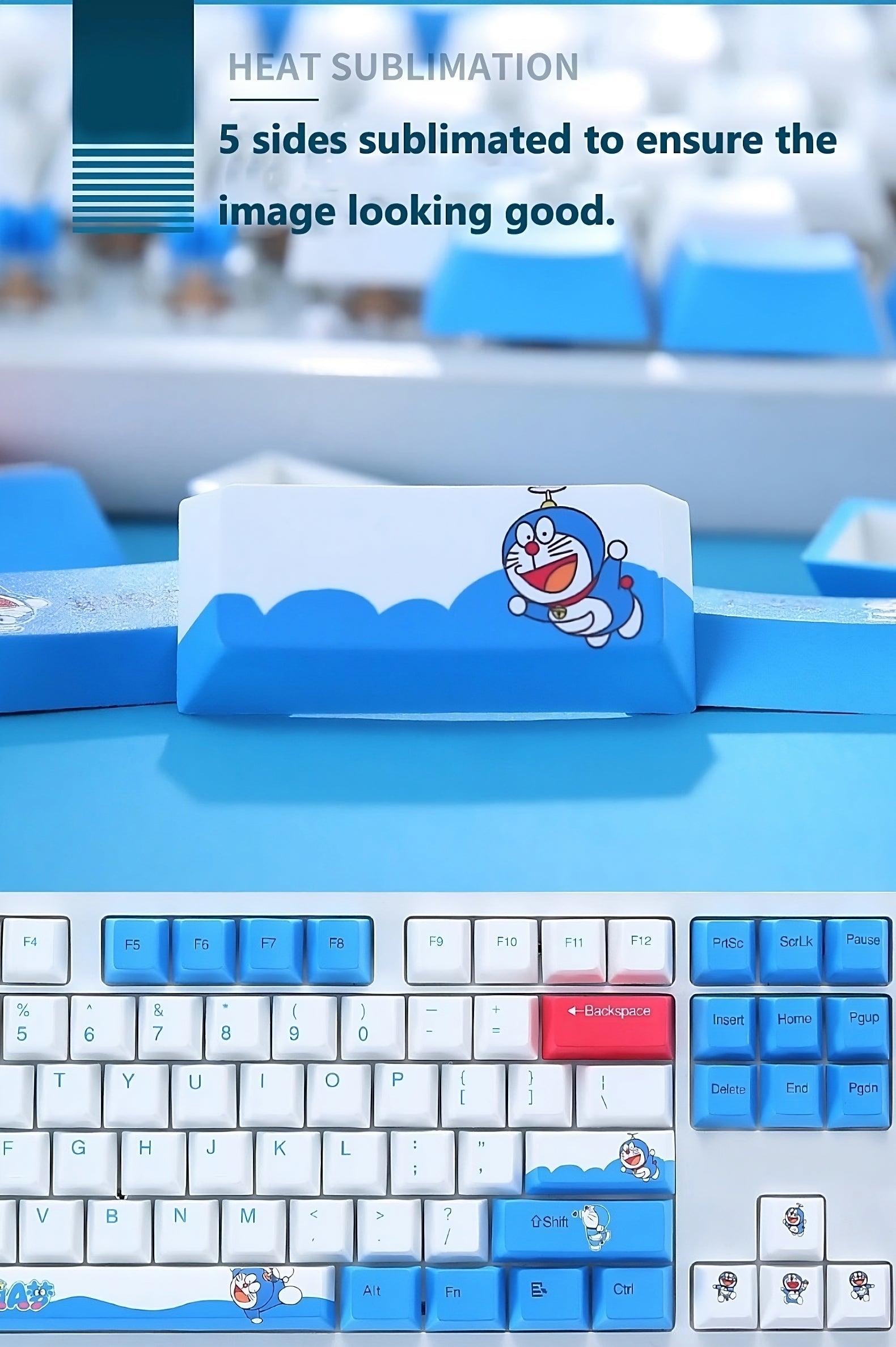 Glacier Doraemon Keycaps Set - Thumbnail 5