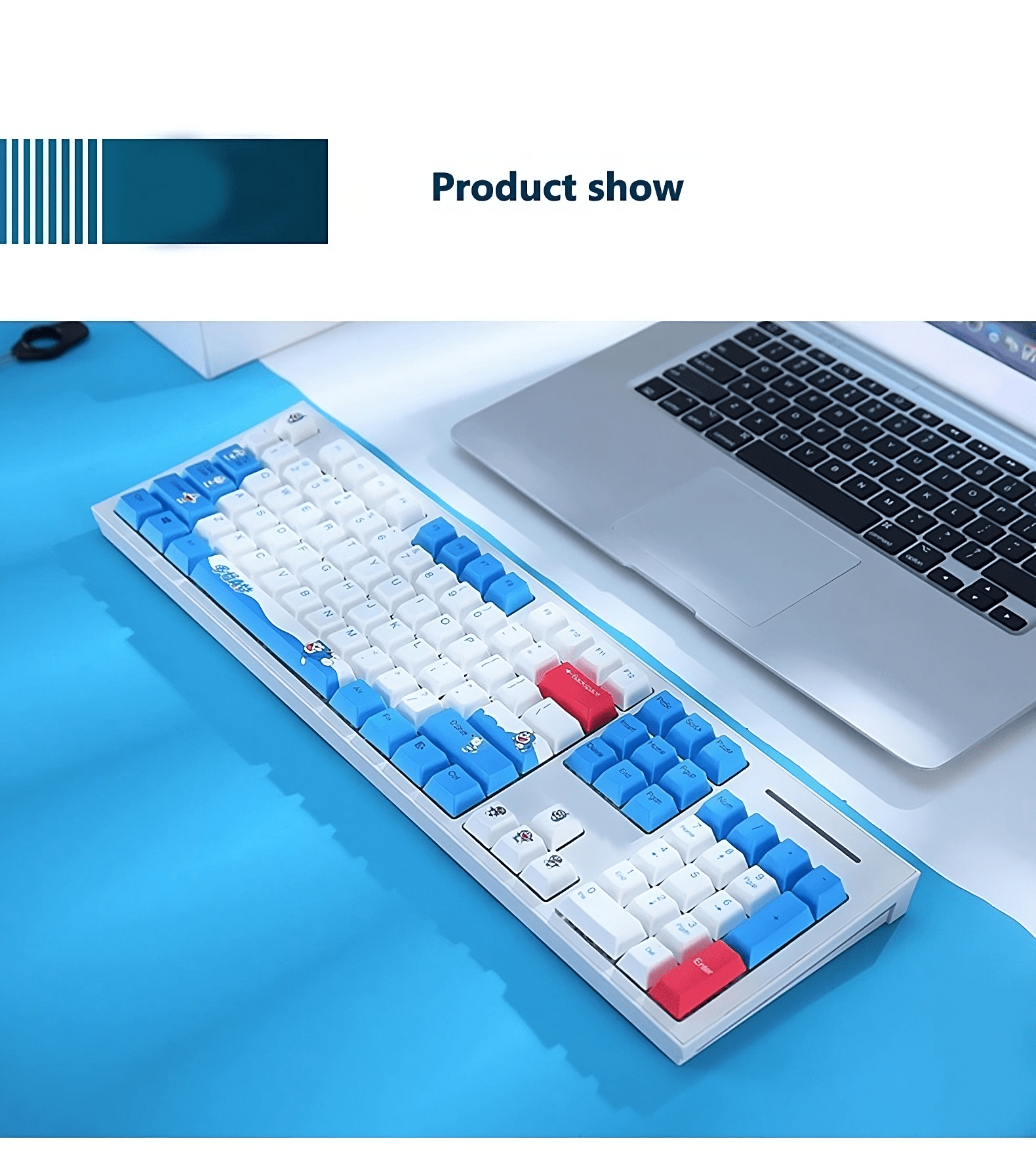 Glacier Doraemon Keycaps Set