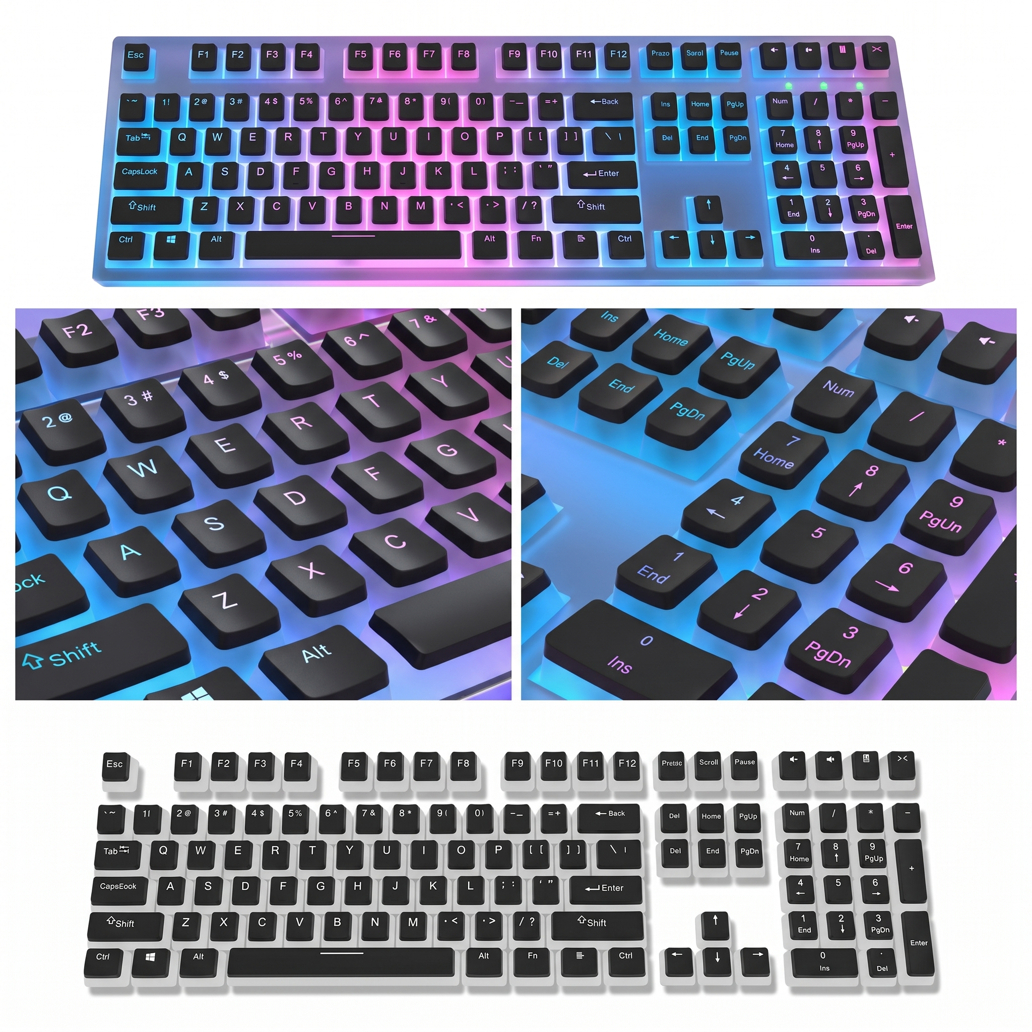 Glacier Frosted Keycaps Set