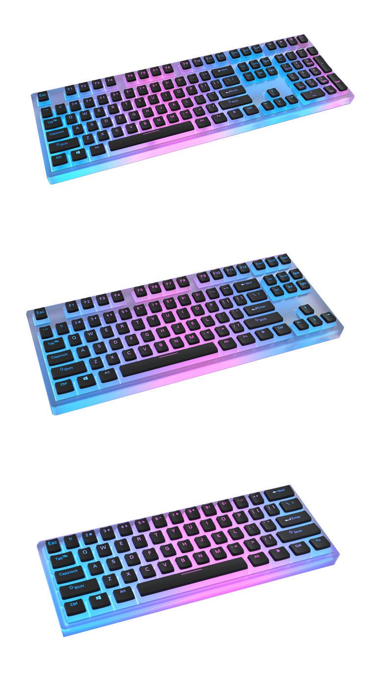 Glacier Frosted PBT Keycaps Set OEM Profile-