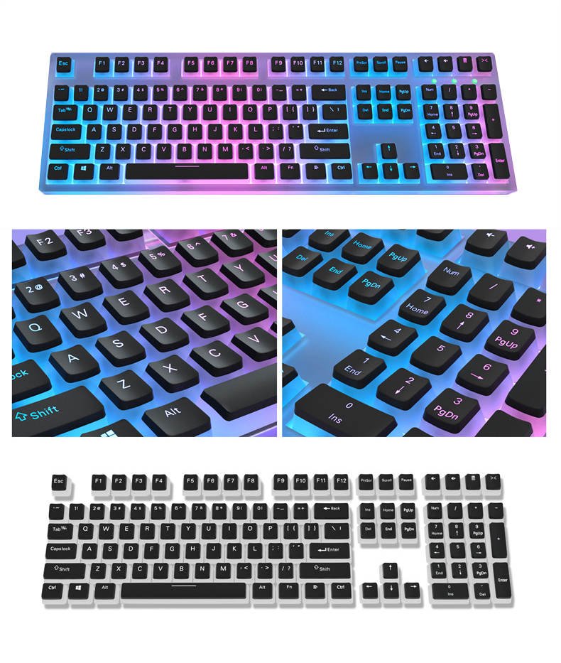 Glacier Frosted PBT Keycaps Set OEM Profile-