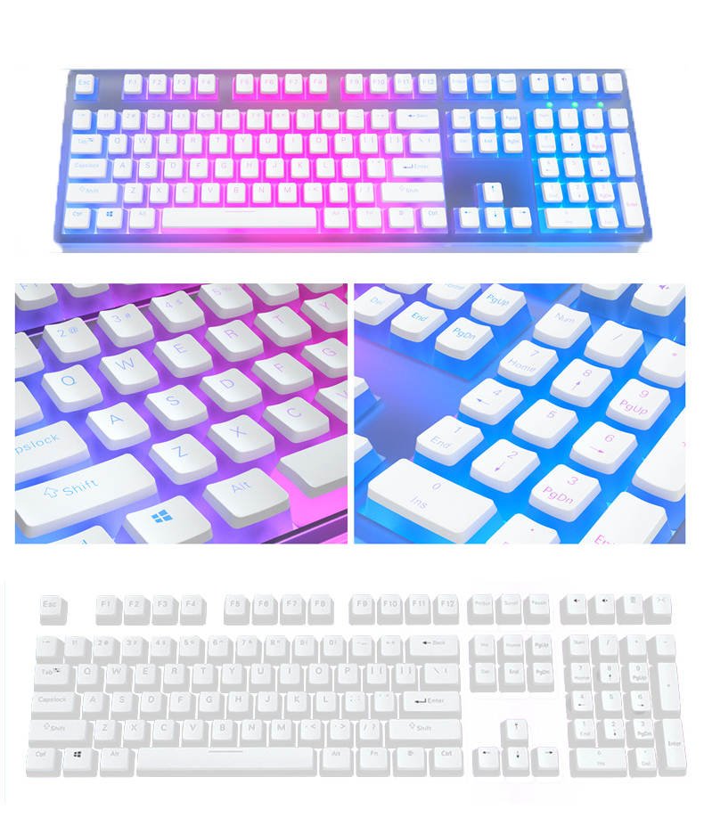 Glacier Frosted PBT Keycaps Set OEM Profile-