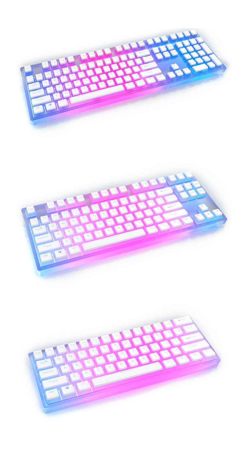 Glacier Frosted PBT Keycaps Set OEM Profile-