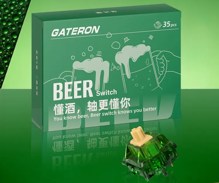 Glacier Gateron Beer Tactile Pre-lubed 5-pin Switches Set