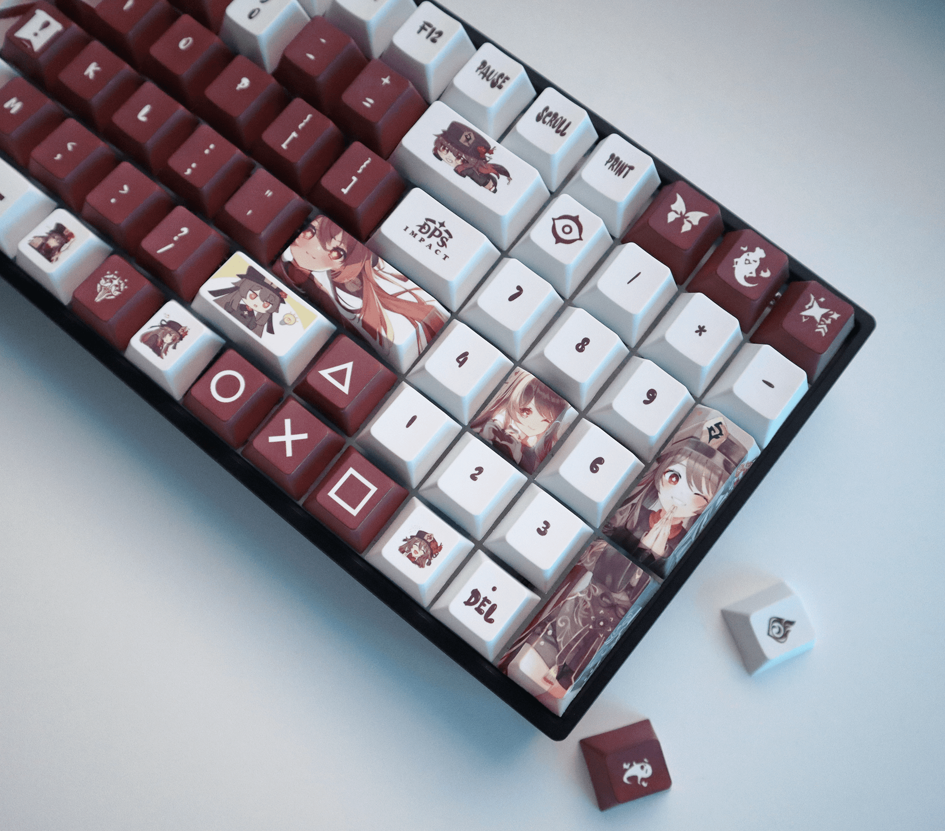 Glacier Genshin Impact PBT Dye-Sublimation Cherry Profile Full Keycaps Set-