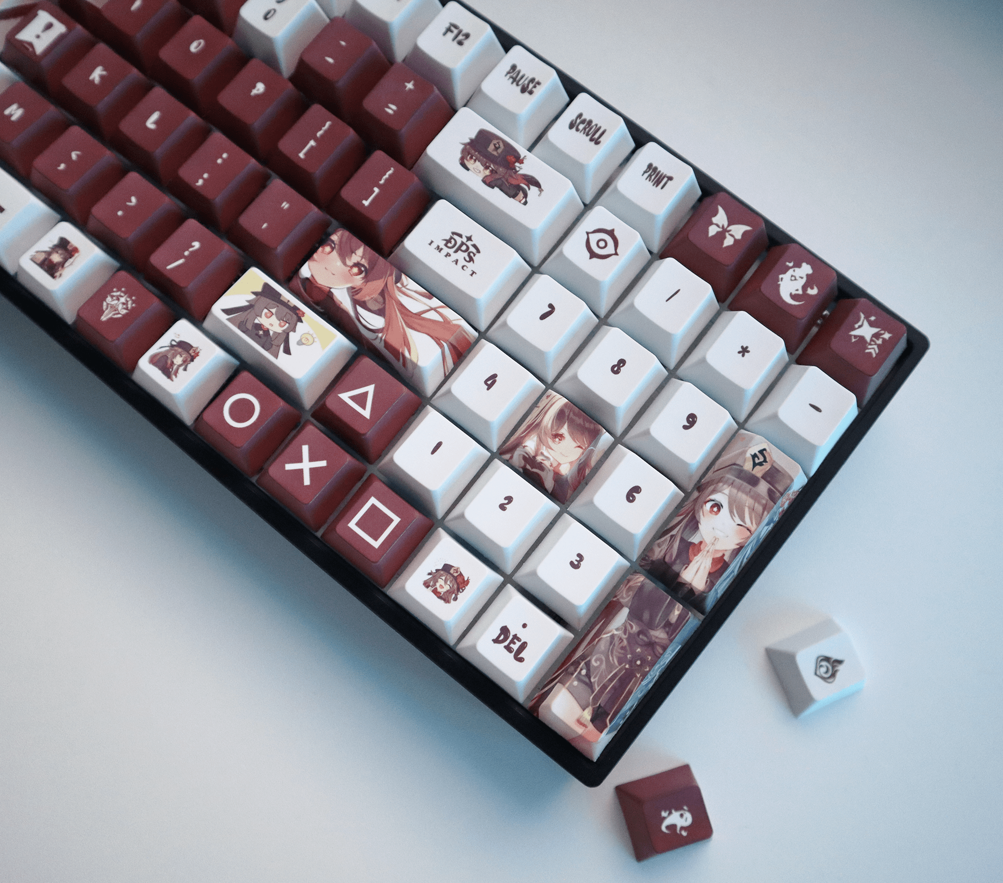 Glacier Genshin Impact PBT Dye-Sublimation Cherry Profile Full Keycaps Set-