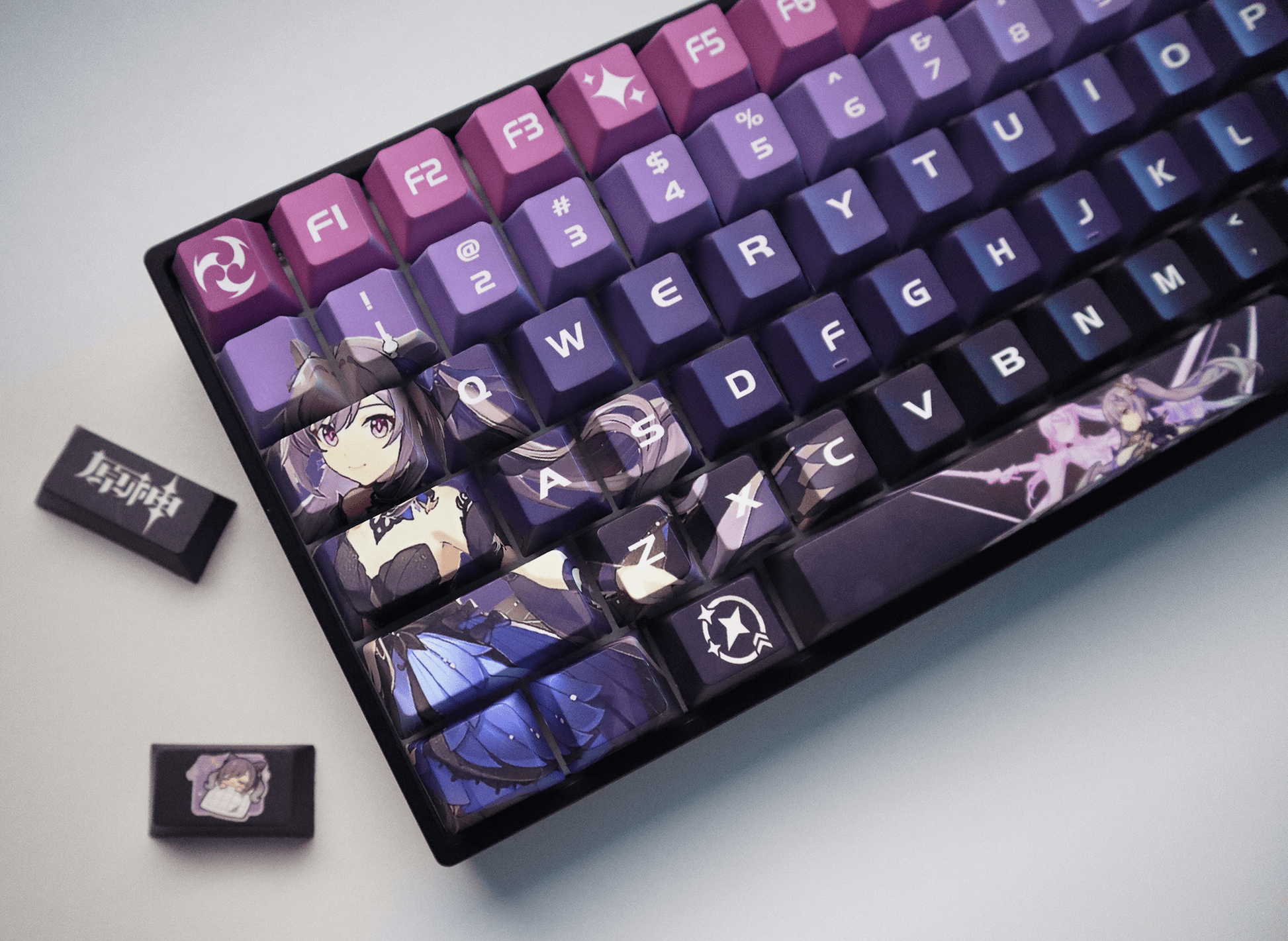 Glacier Genshin Impact PBT Dye-Sublimation Cherry Profile Full Keycaps Set-