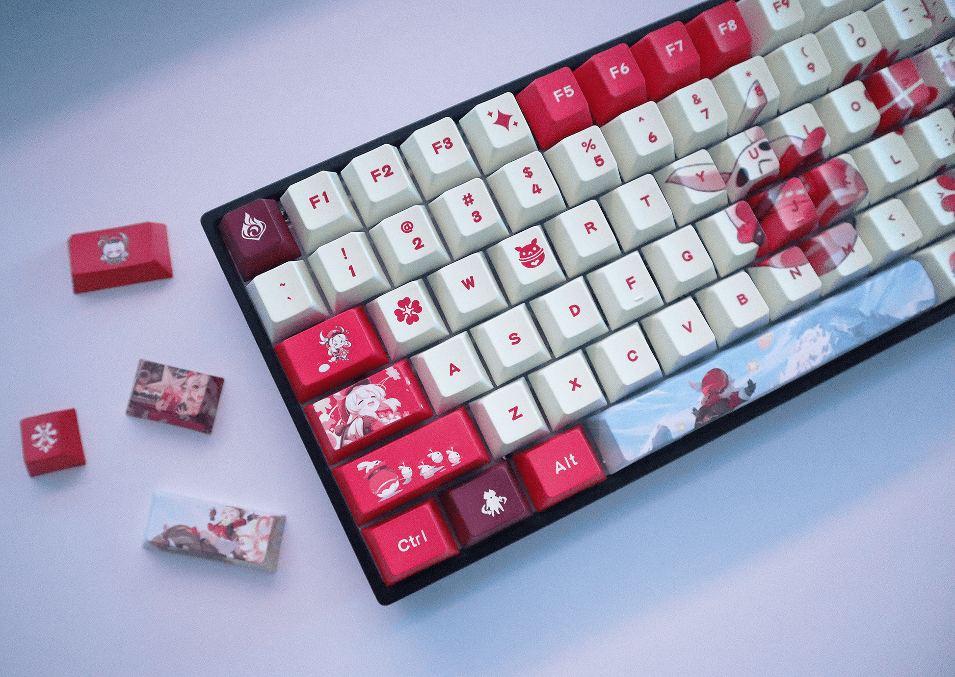 Glacier Genshin Impact PBT Dye-Sublimation Cherry Profile Full Keycaps Set-