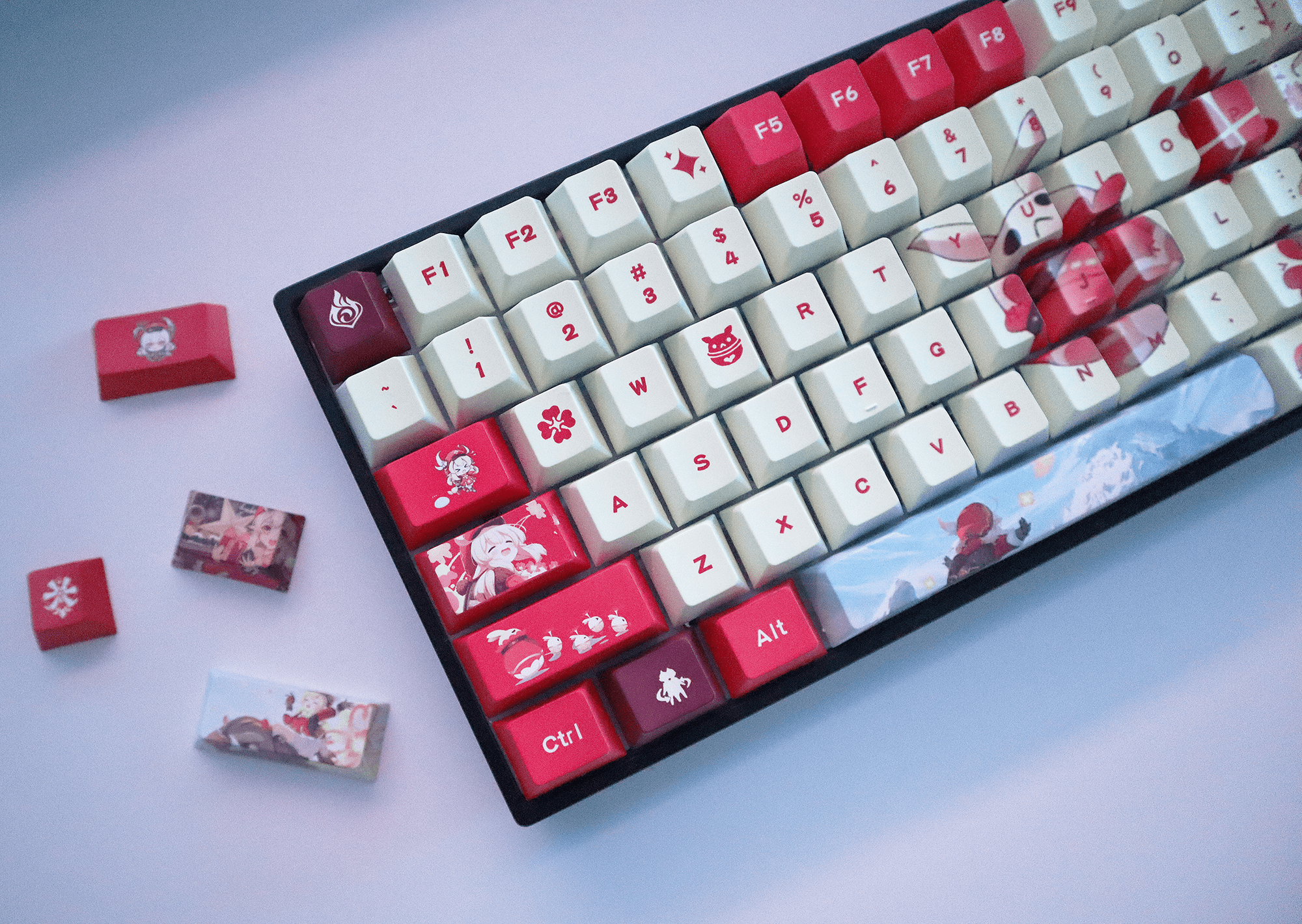 Glacier Genshin Impact PBT Dye-Sublimation Cherry Profile Full Keycaps Set-