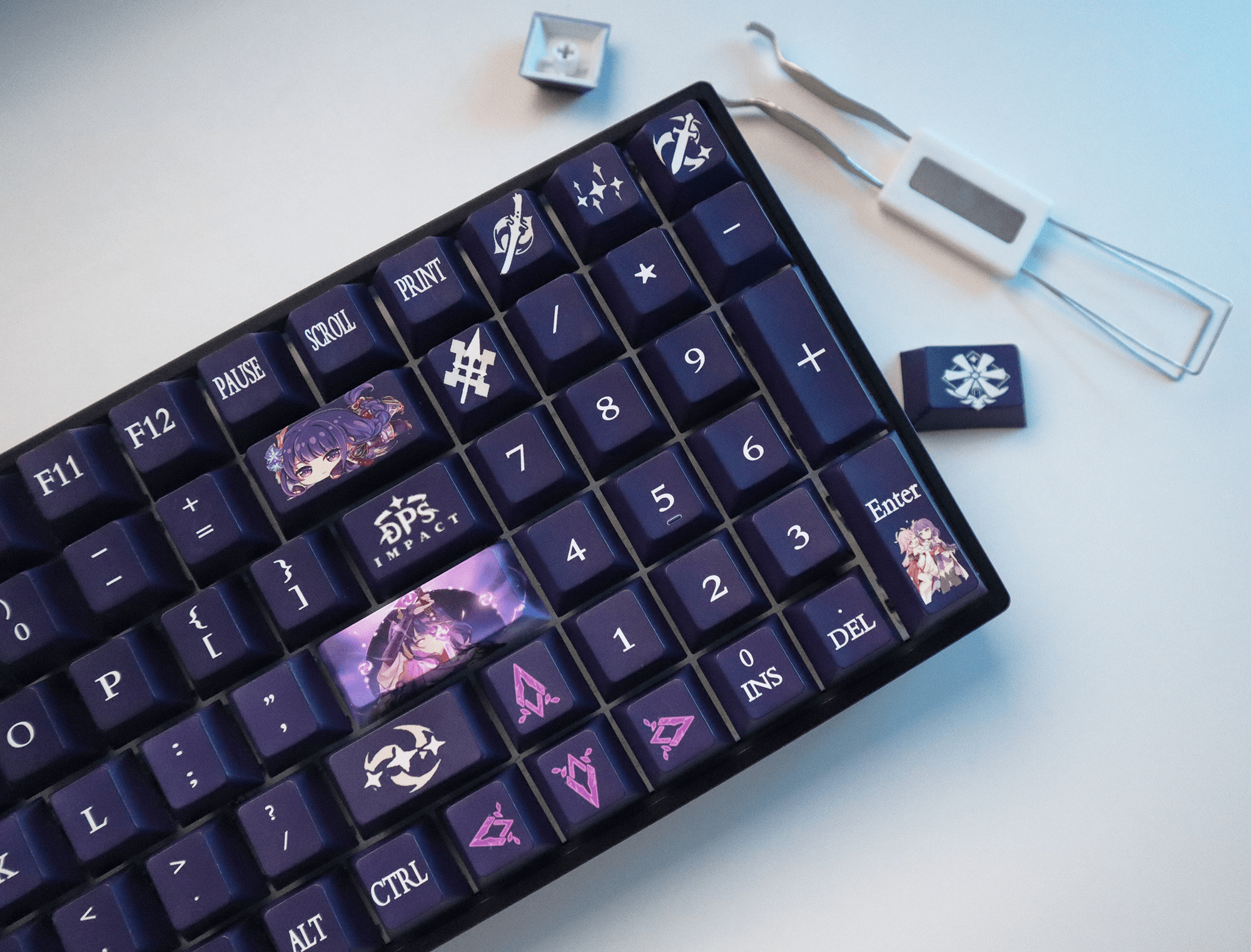 Glacier Genshin Impact PBT Dye-Sublimation Cherry Profile Full Keycaps Set-