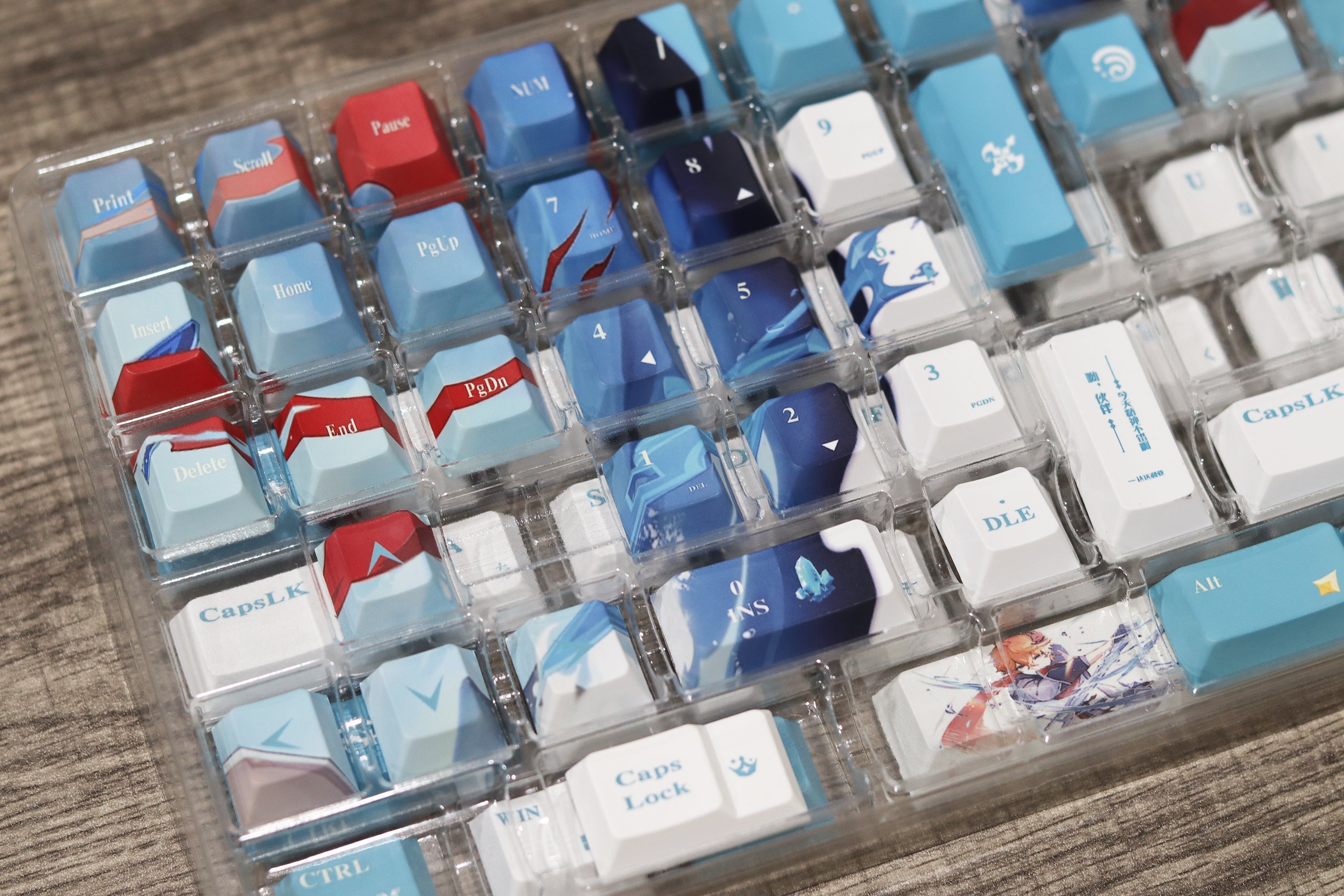 Glacier Genshin Impact PBT Dye-Sublimation Cherry Profile Full Keycaps Set-