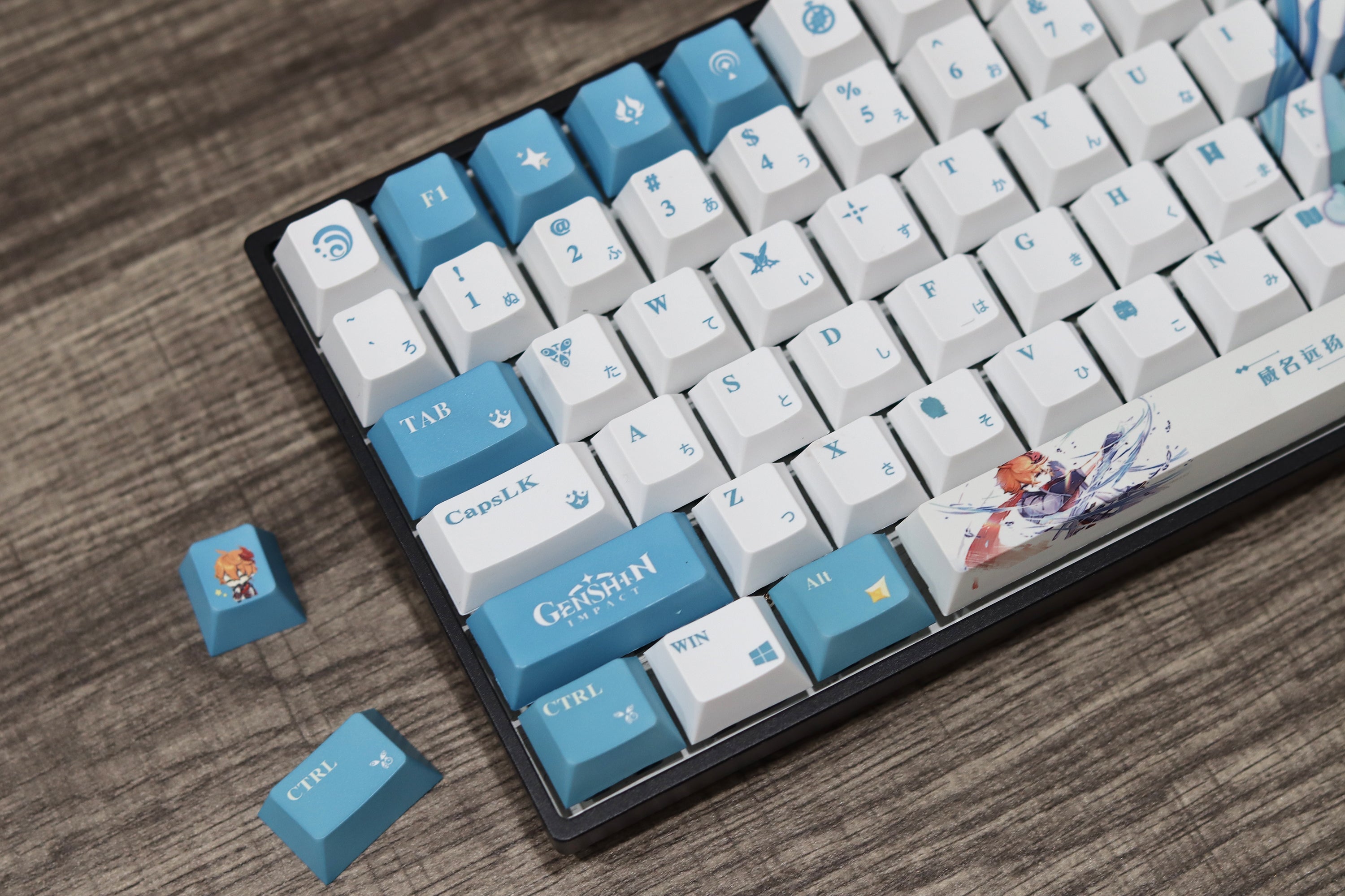 Glacier Genshin Impact PBT Dye-Sublimation Cherry Profile Full Keycaps Set-