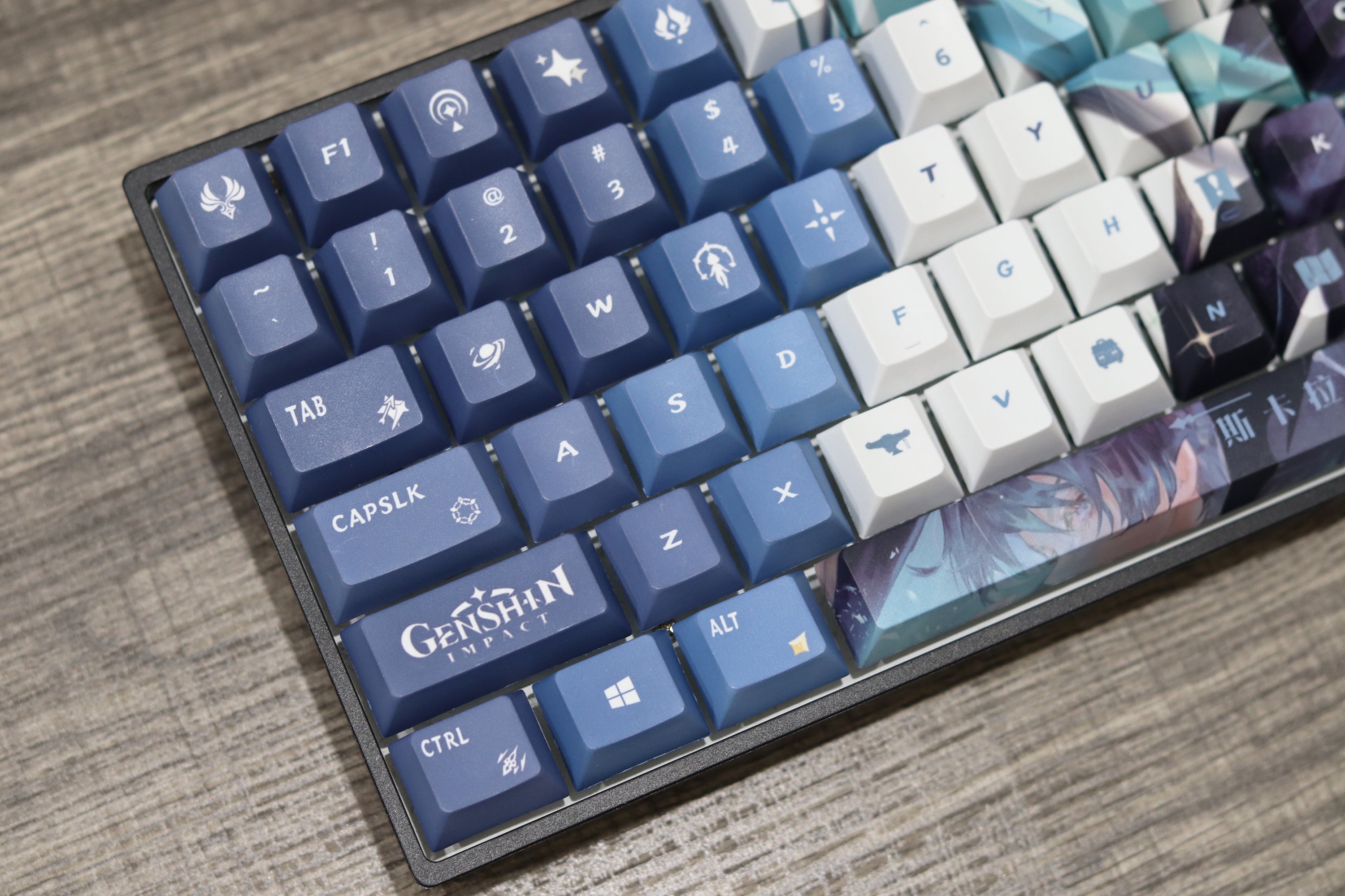 Glacier Genshin Impact PBT Dye-Sublimation Cherry Profile Full Keycaps Set-