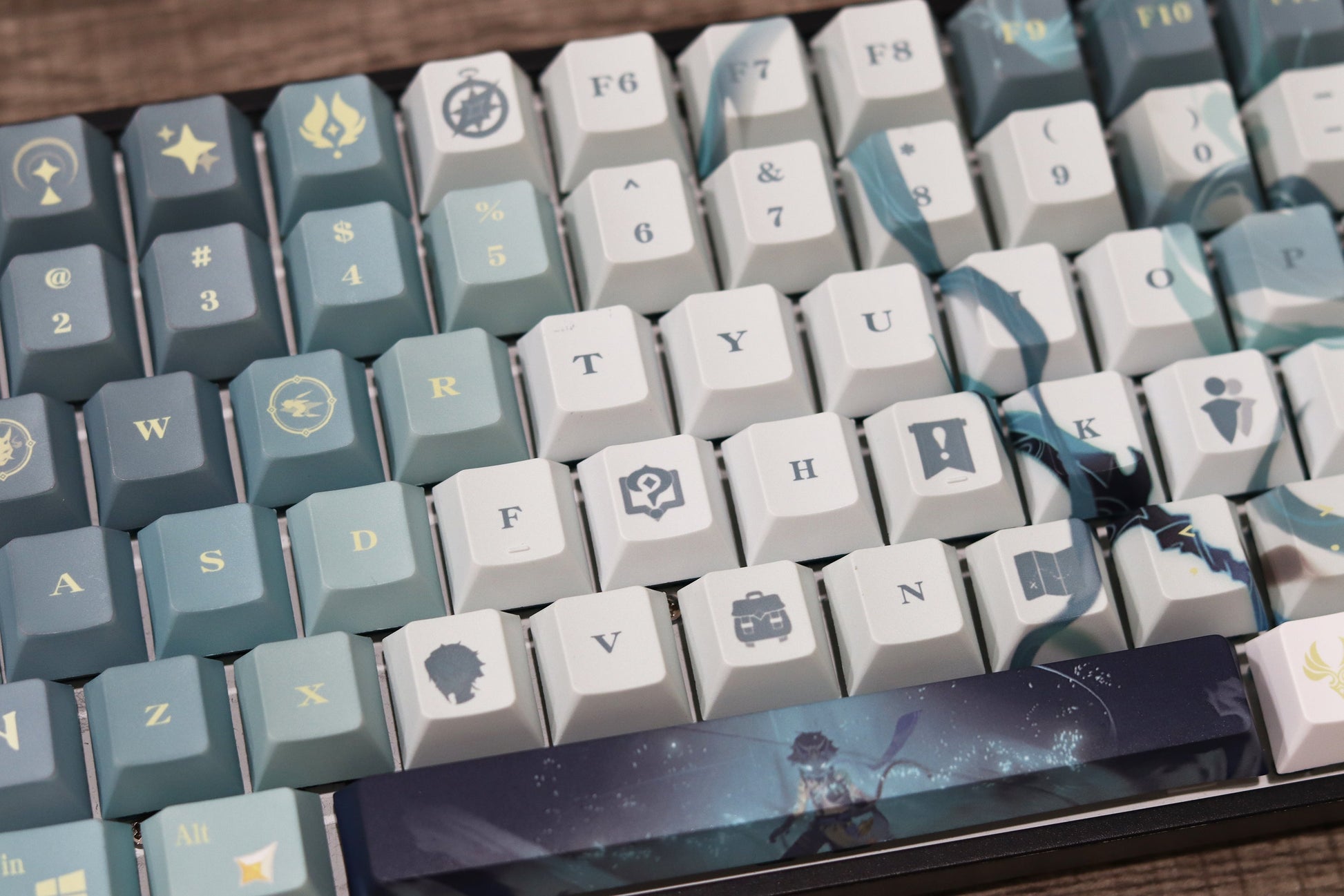 Glacier Genshin Impact PBT Dye-Sublimation Cherry Profile Full Keycaps Set-