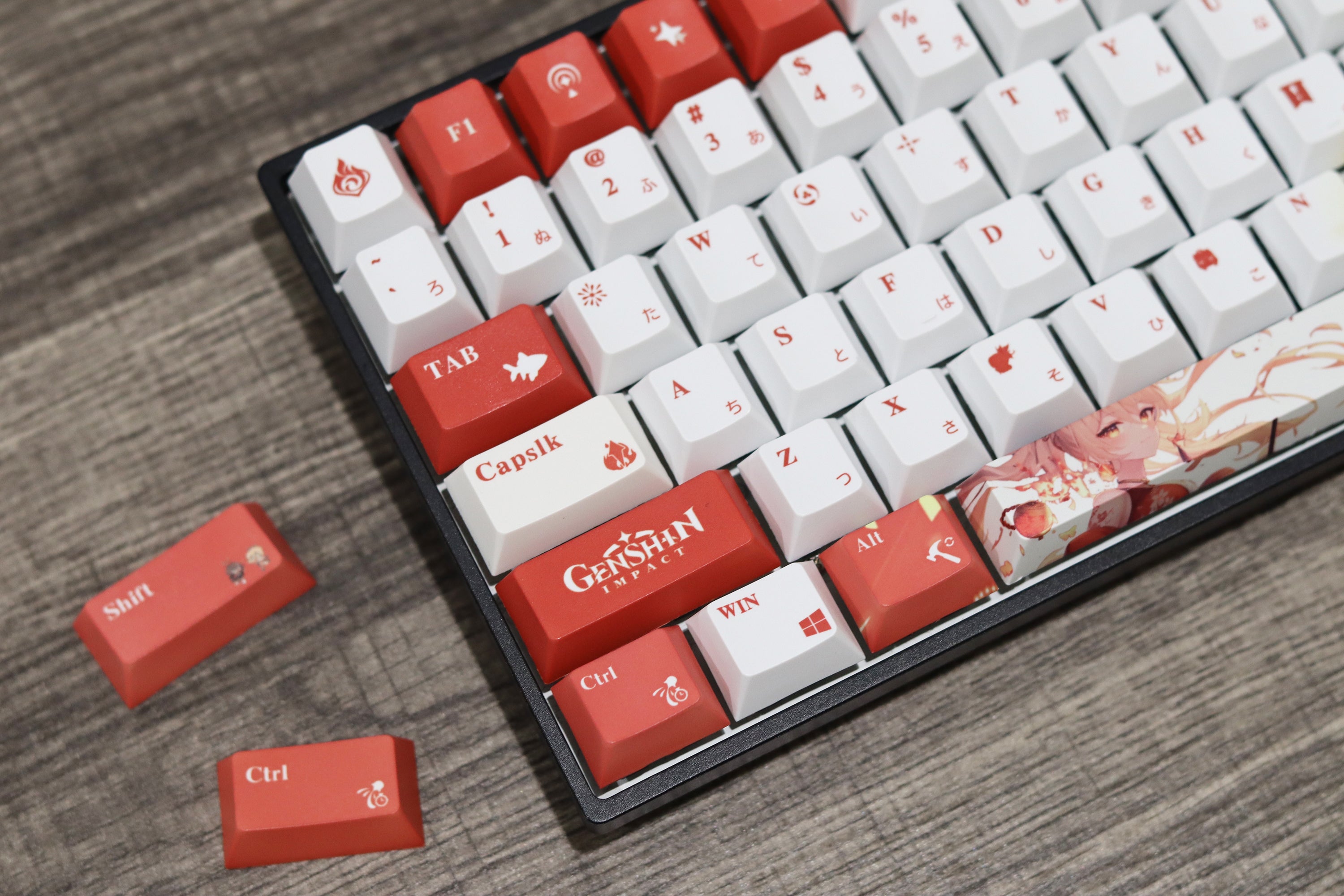 Glacier Genshin Impact PBT Dye-Sublimation Cherry Profile Full Keycaps Set-