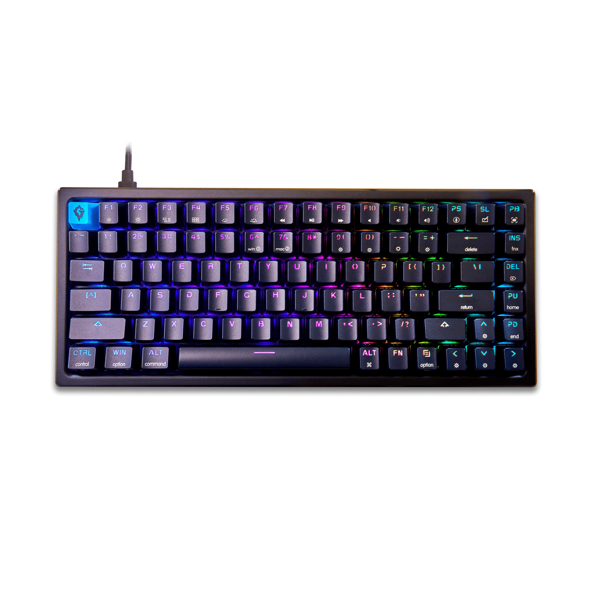 Glacier Arctic GK84 Wired Mechanical Keyboard-Black-