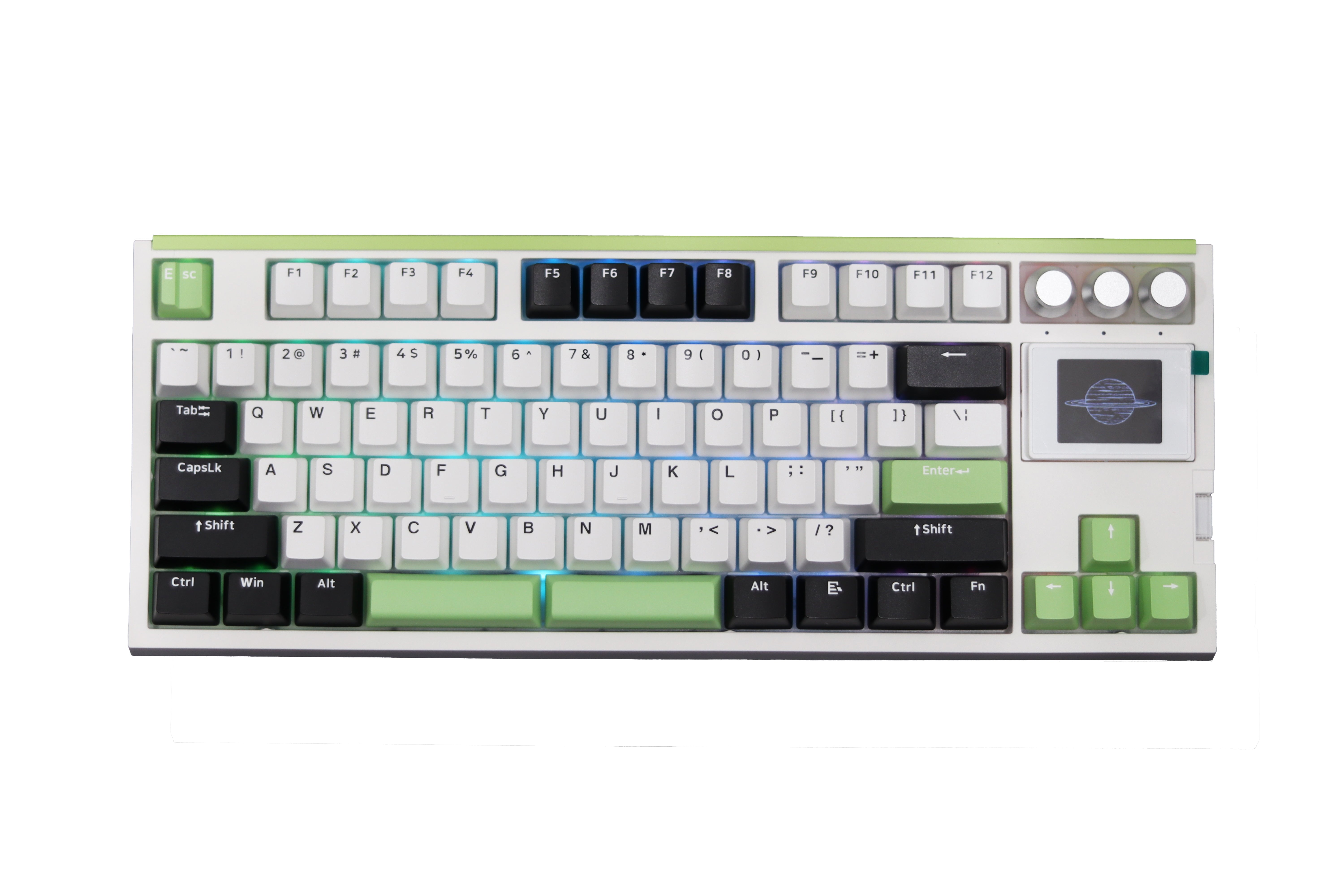 Glacier Skyloong GK87 Pro Wireless/Wired Mechanical Keyboard-Matcha-Pre-built