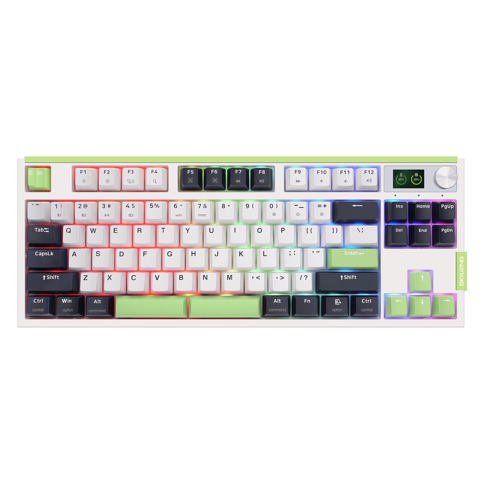 Glacier Skyloong GK87 Pro Youth Wireless/Wired Mechanical Keyboard-Matcha-