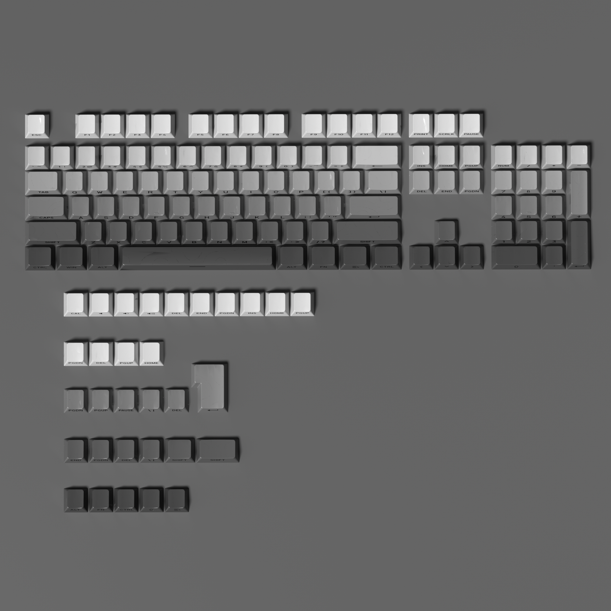 Glacier Gradient Side Print Keycaps Set