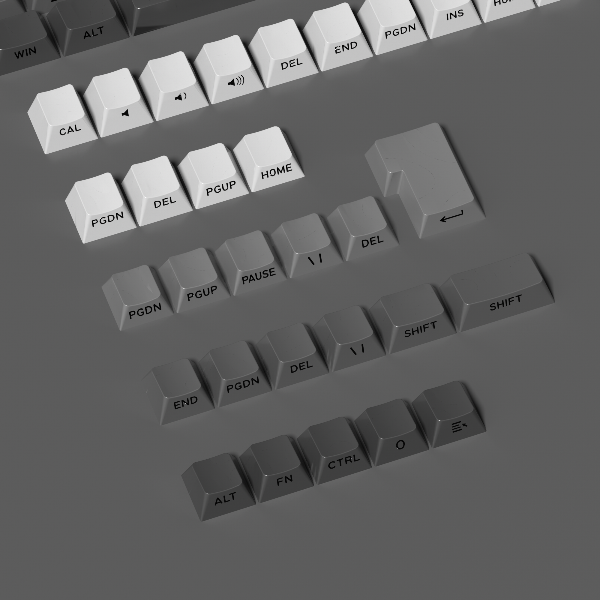 Glacier Gradient Side Print Keycaps Set