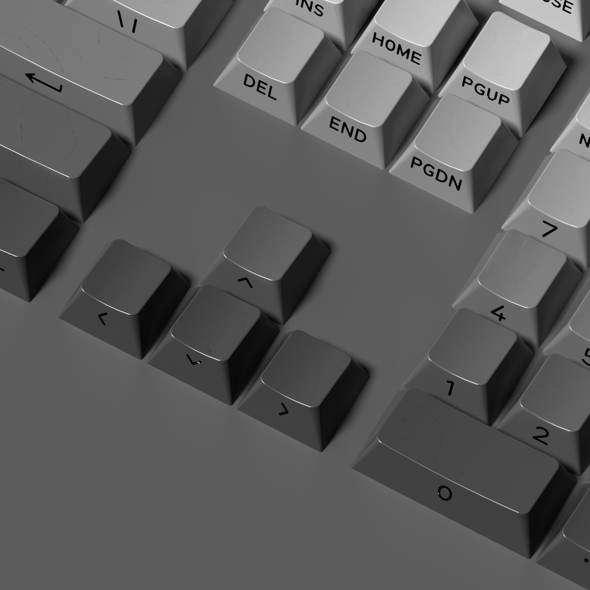 Glacier Gradient Side Print Keycaps Set