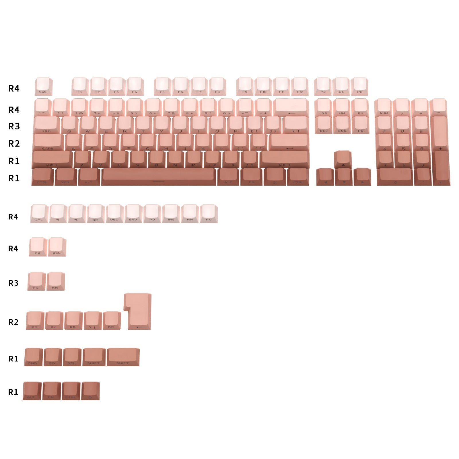 Glacier Gradient Keycaps Set